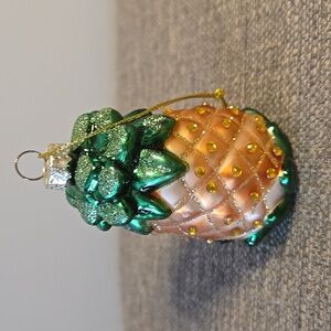 Blown Glass Pineapple Ornament - Symbol of Wealth and Prosperity